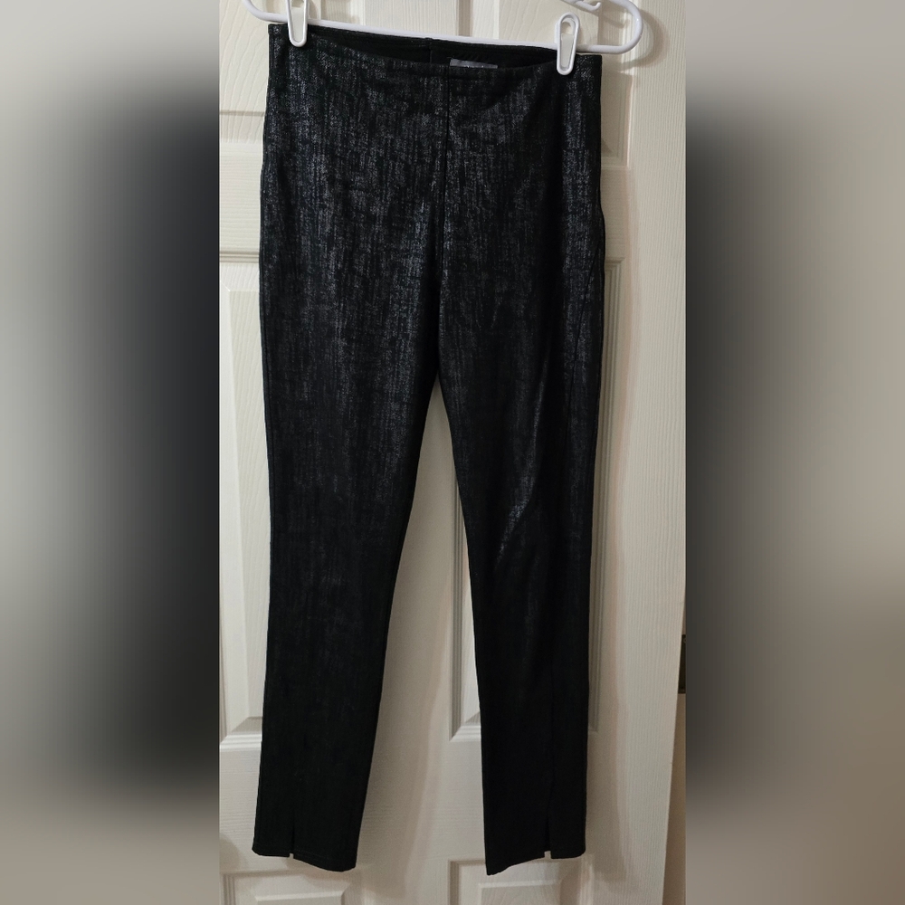 LYSSE Black Split Hem Patterned Pant, Size M